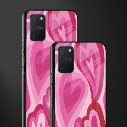 y2k pink hearts glass case for samsung galaxy a91 image-2