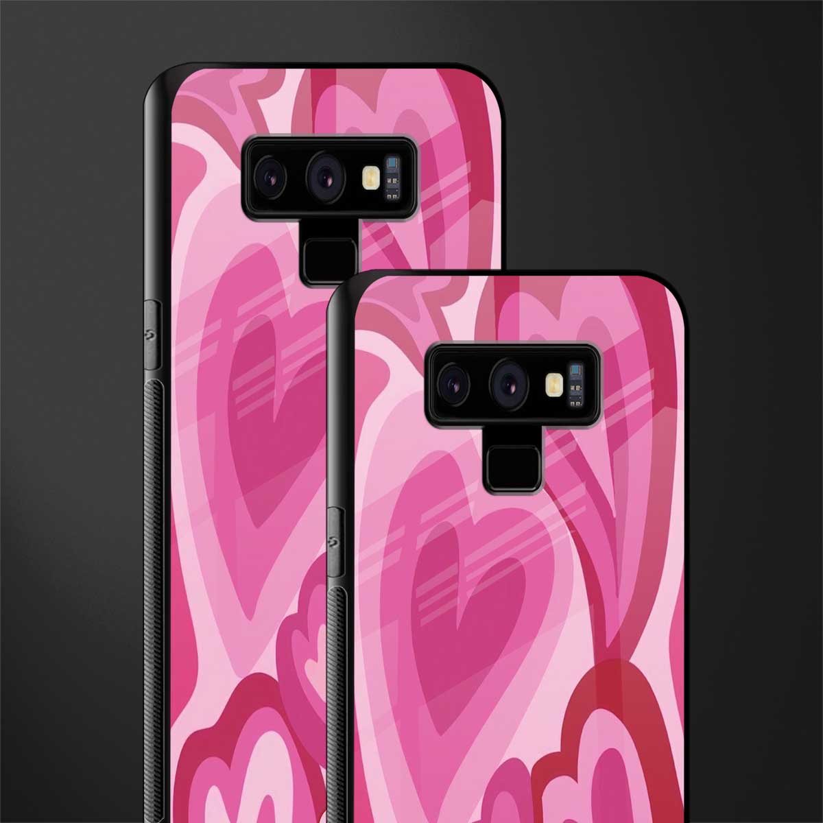y2k pink hearts glass case for samsung galaxy note 9 image-2