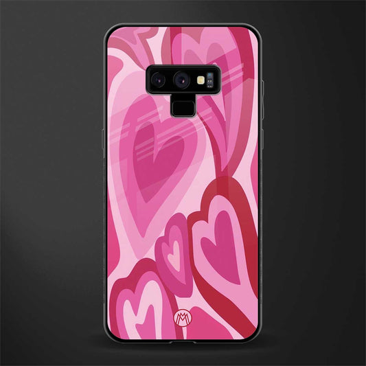 y2k pink hearts glass case for samsung galaxy note 9 image