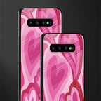 y2k pink hearts glass case for samsung galaxy s10 image-2