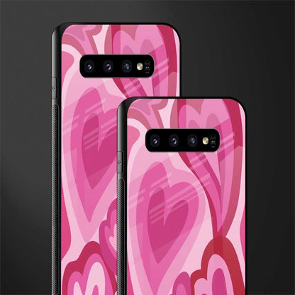 y2k pink hearts glass case for samsung galaxy s10 image-2