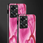 y2k pink hearts glass case for phone case | glass case for oneplus nord 2t 5g