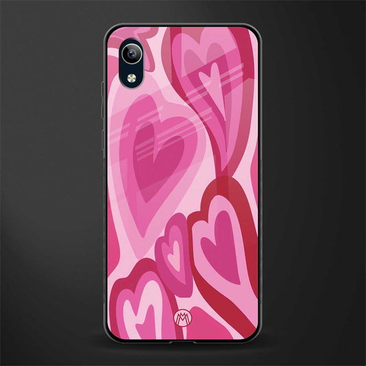 y2k pink hearts glass case for vivo y90 image