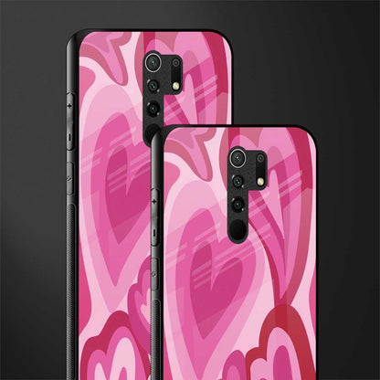 y2k pink hearts glass case for poco m2 image-2