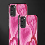 y2k pink hearts glass case for samsung galaxy s20 fe image-2