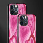 y2k pink hearts glass case for iphone 12 pro image-2