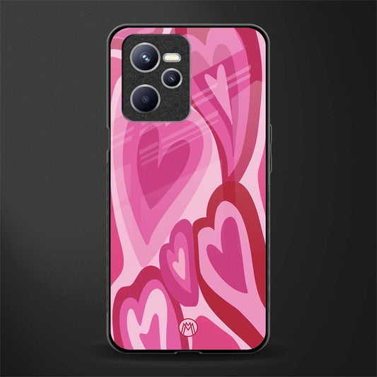 y2k pink hearts glass case for realme c35 image