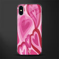 y2k pink hearts glass case for iphone x image