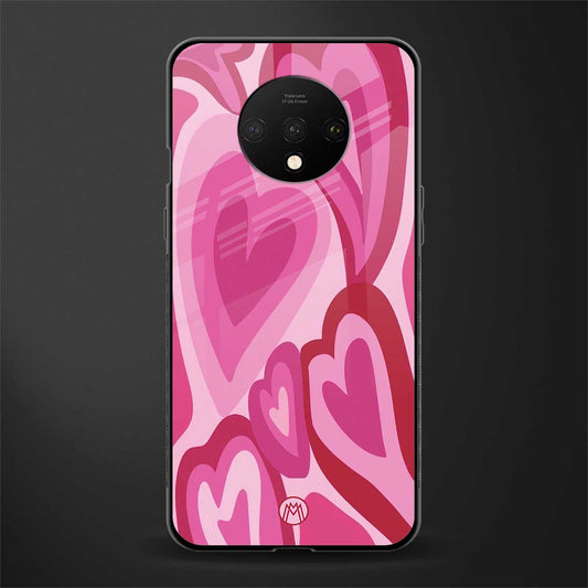 y2k pink hearts glass case for oneplus 7t image