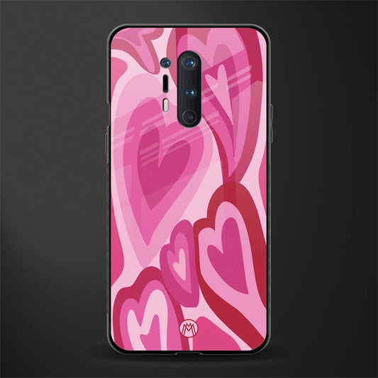 y2k pink hearts glass case for oneplus 8 pro image