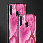 y2k pink hearts glass case for samsung a21 image-2