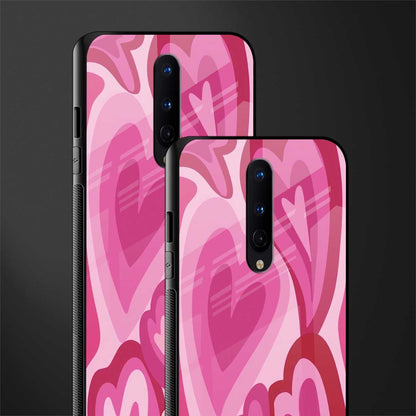 y2k pink hearts glass case for oneplus 8 image-2
