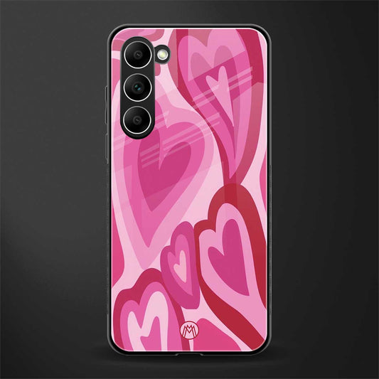 Y2K-Pink-Hearts-Aesthetic-Glass-Case for phone case | glass case for samsung galaxy s23 plus
