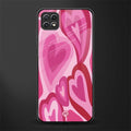 y2k pink hearts back phone cover | glass case for samsung galaxy f42