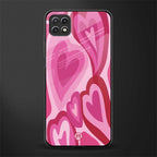 y2k pink hearts back phone cover | glass case for samsung galaxy f42