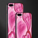 y2k pink hearts glass case for iphone 7 plus image-2
