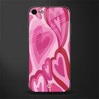 y2k pink hearts glass case for iphone 7 image