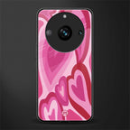 y2k pink hearts back phone cover | glass case for realme 11 pro 5g
