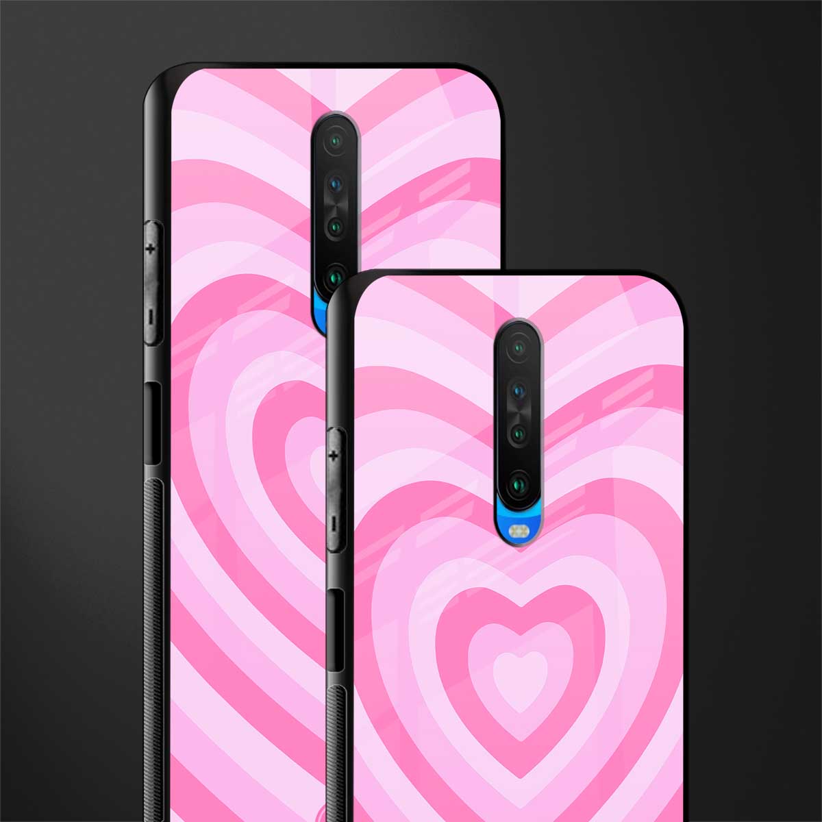 y2k pink hearts aesthetic glass case for poco x2 image-2