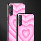 y2k pink hearts aesthetic glass case for oppo reno 3 pro image-2