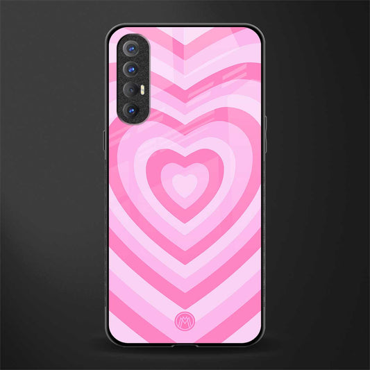 y2k pink hearts aesthetic glass case for oppo reno 3 pro image