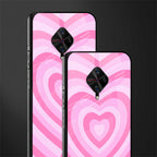y2k pink hearts aesthetic glass case for vivo s1 pro image-2