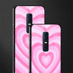 y2k pink hearts aesthetic glass case for vivo v17 pro image-2
