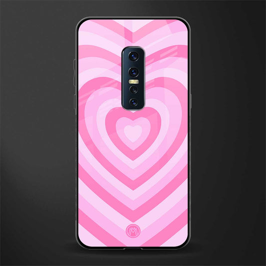 y2k pink hearts aesthetic glass case for vivo v17 pro image