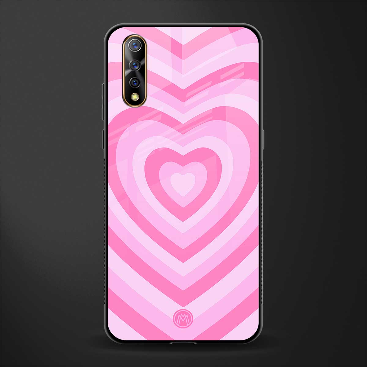 y2k pink hearts aesthetic glass case for vivo z1x image