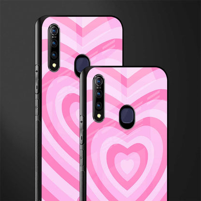 y2k pink hearts aesthetic glass case for vivo z1 pro image-2