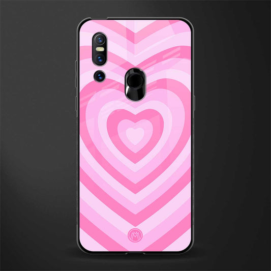 y2k pink hearts aesthetic glass case for vivo v15 image