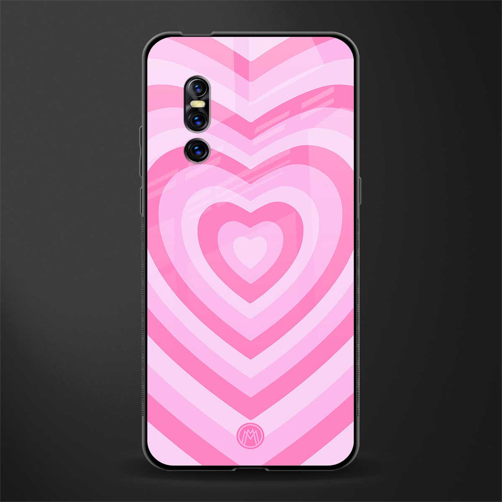y2k pink hearts aesthetic glass case for vivo v15 pro image