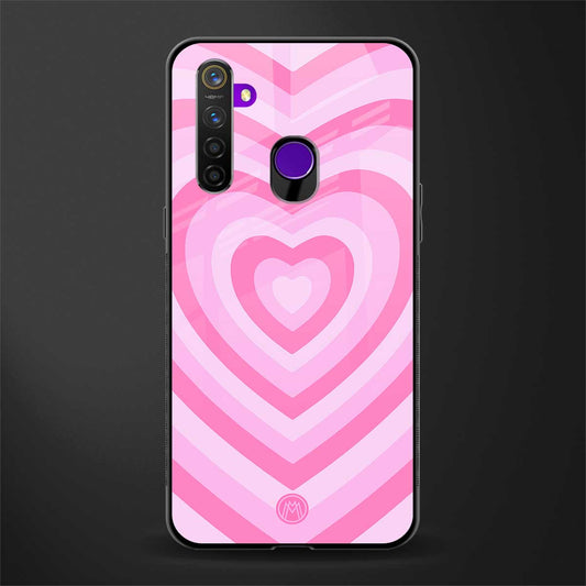 y2k pink hearts aesthetic glass case for realme 5s image