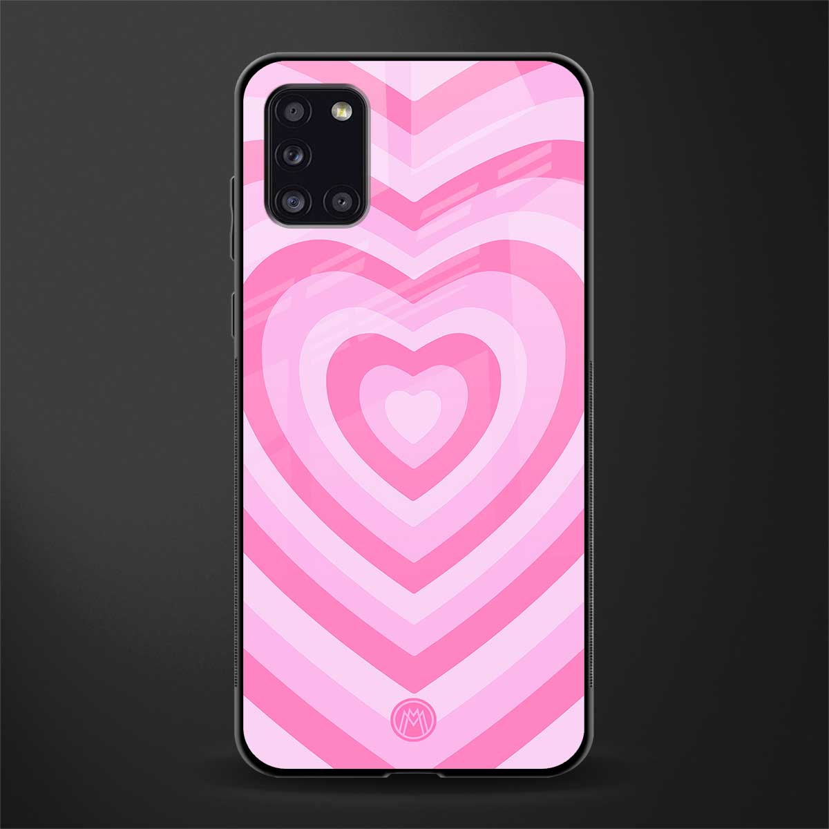 y2k pink hearts aesthetic glass case for samsung galaxy a31 image