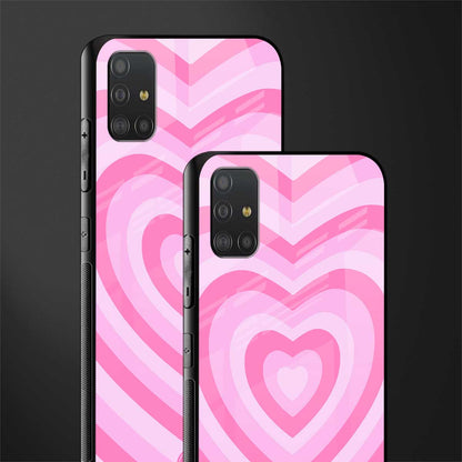 y2k pink hearts aesthetic glass case for samsung galaxy a51 image-2