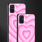 y2k pink hearts aesthetic glass case for samsung galaxy a71 image-2