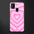 y2k pink hearts aesthetic glass case for samsung galaxy f41 image