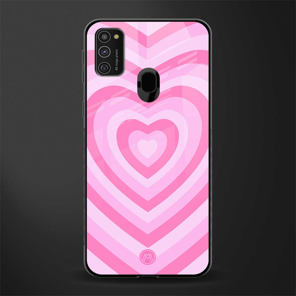 y2k pink hearts aesthetic glass case for samsung galaxy m30s image