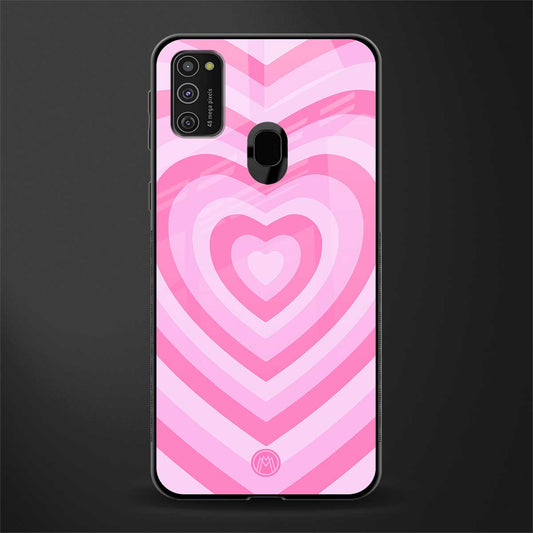 y2k pink hearts aesthetic glass case for samsung galaxy m21 image
