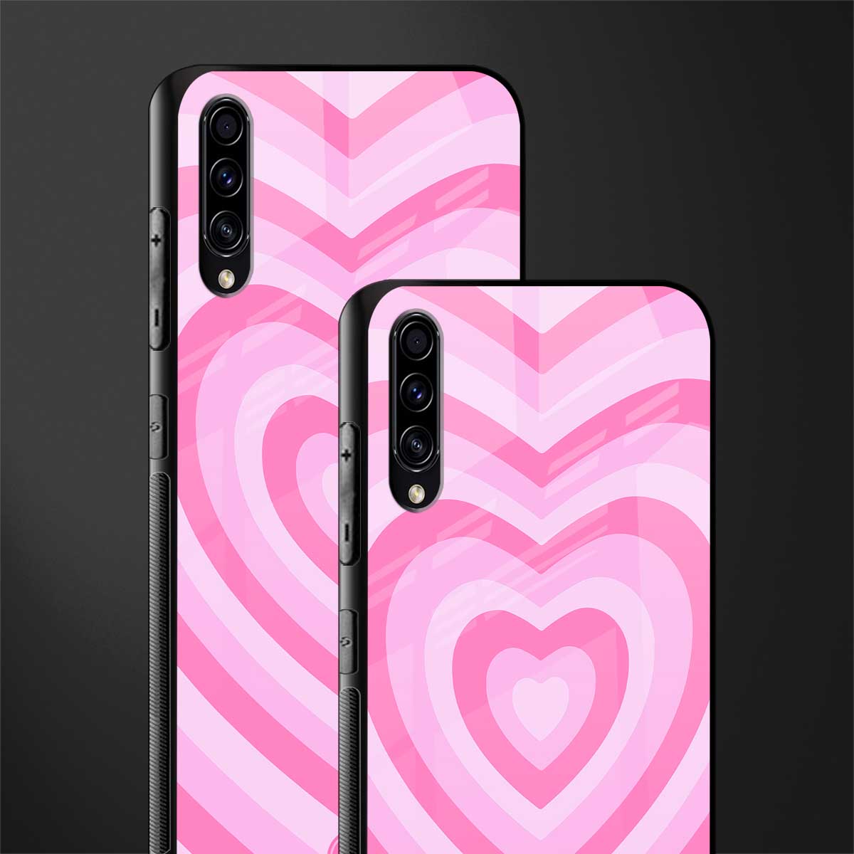 y2k pink hearts aesthetic glass case for samsung galaxy a30s image-2