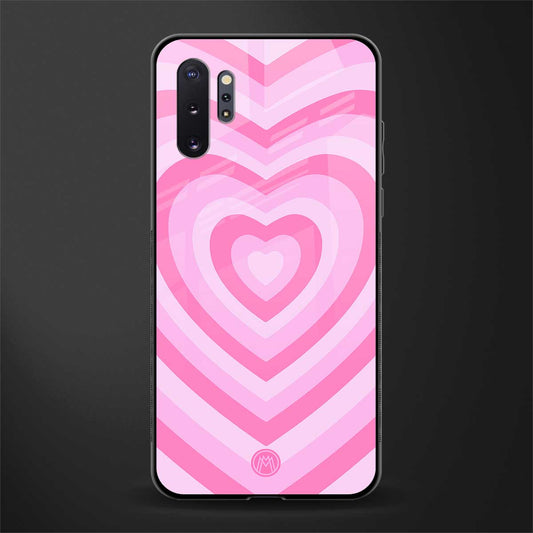 y2k pink hearts aesthetic glass case for samsung galaxy note 10 plus image