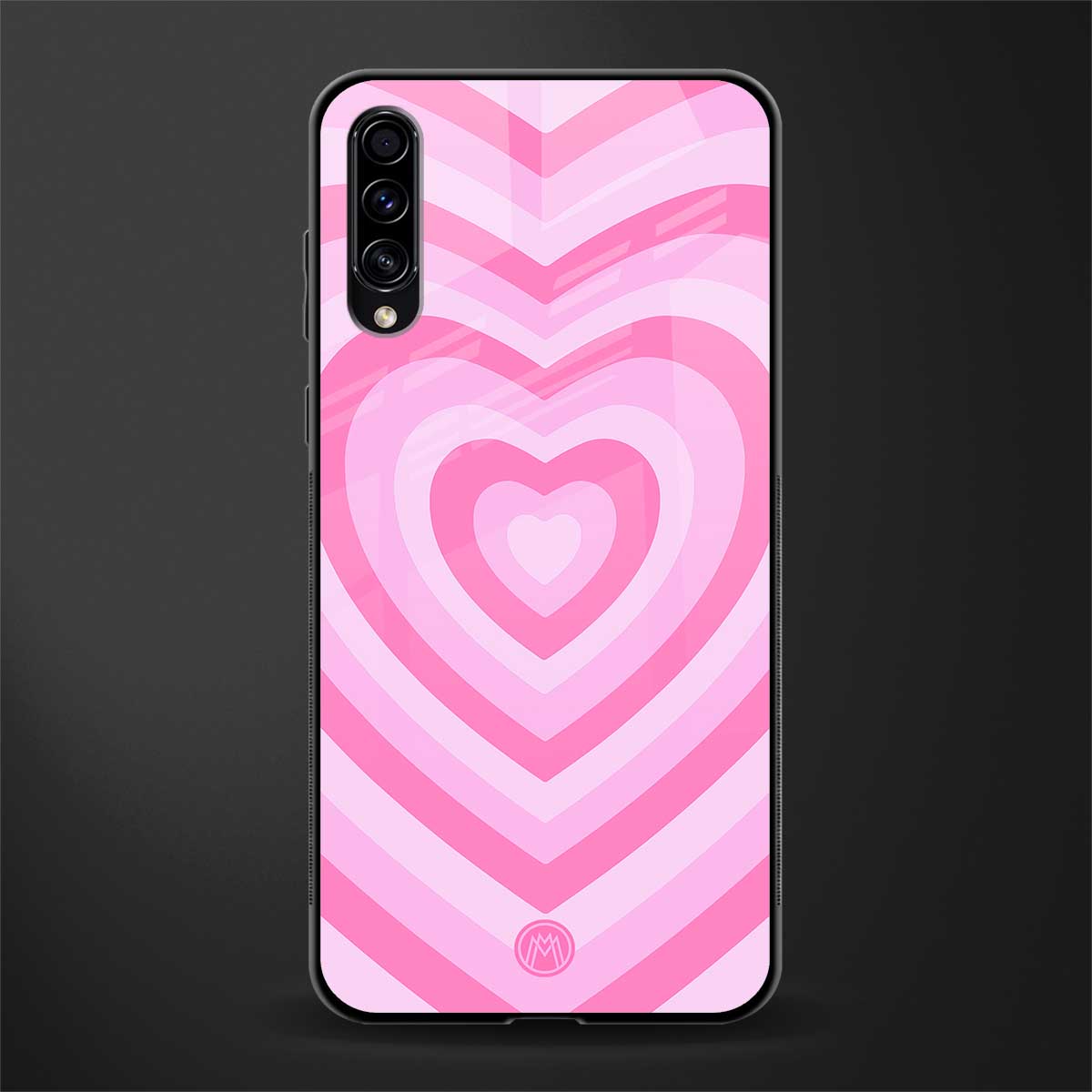 y2k pink hearts aesthetic glass case for samsung galaxy a70s image