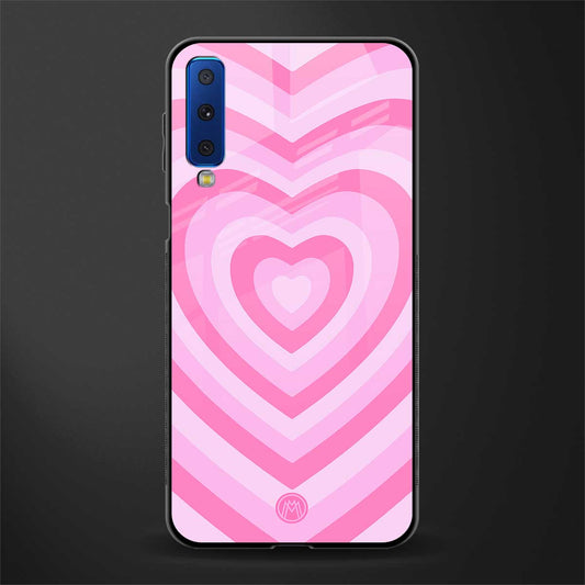 y2k pink hearts aesthetic glass case for samsung galaxy a7 2018 image