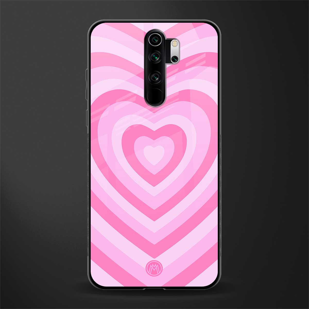 y2k pink hearts aesthetic glass case for redmi note 8 pro image