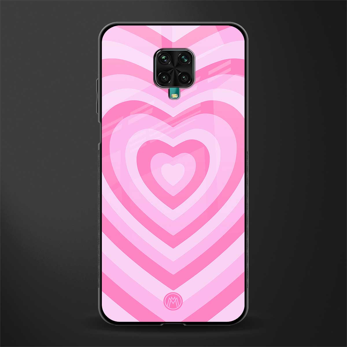 y2k pink hearts aesthetic glass case for redmi note 9 pro max image