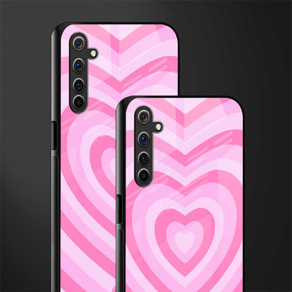 y2k pink hearts aesthetic glass case for realme 6 pro image-2