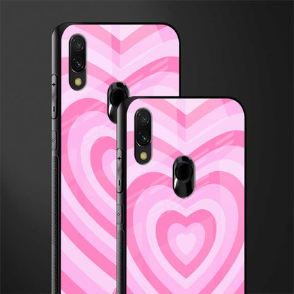 y2k pink hearts aesthetic glass case for redmi y3 image-2