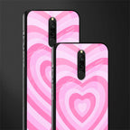 y2k pink hearts aesthetic glass case for redmi 8 image-2