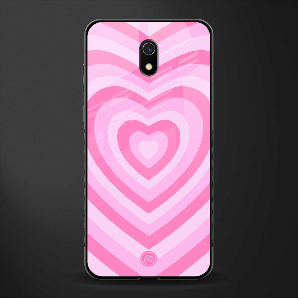 y2k pink hearts aesthetic glass case for redmi 8a image
