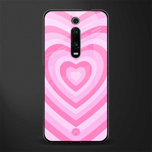 y2k pink hearts aesthetic glass case for redmi k20 pro image